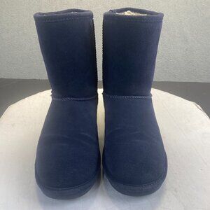 Bearpaw Womens Emma Suede Winter Boots - Blue - Size US 8.5,Comfort,Outdoor
